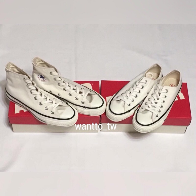 預購converse Canvas All Star J Ox Hi日製白底黑線 蝦皮購物