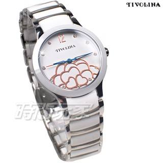 TIVOLINA 滿心 鑽錶 陶瓷錶 防水錶 藍寶石水晶鏡面 女錶 男錶 中性錶 白色 MAW3735-W【時間玩家】