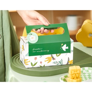 Amy烘焙網:5入/手提小碎花盒/綠豆糕瑪德連包裝盒/手工餅乾包裝盒/甜點盒