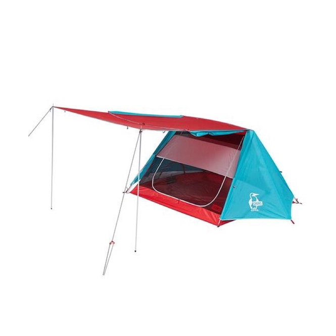 A-Frame Tent 3 帳篷 藍綠/紅 帳篷 戶外帳篷 露營 露營帳篷 Chums帳篷