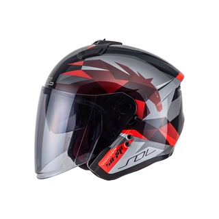 【SOL Helmets】SO-XP開放式安全帽 (獨角獸 黑/紅) ｜ SOL安全帽官方商城