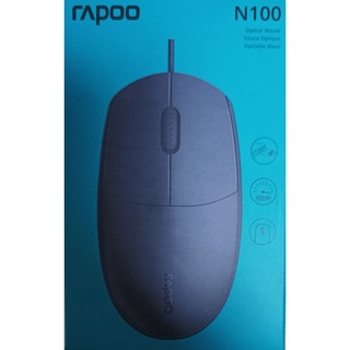 【ATek購物網】Rapoo 雷柏 N100有線光學滑鼠-黑