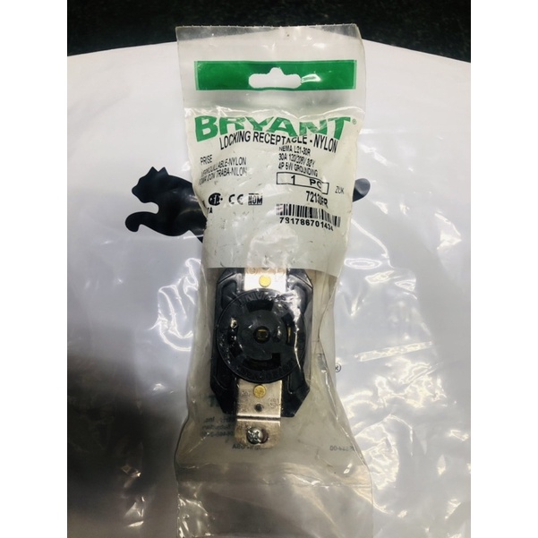 BRYANT 美規 插座  專用 美製 外蓋 暗裝  4P 5W 120/208VAC L21-30R BK 非NEMA