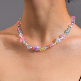 《Lu》現貨✨Colorful Butterfly Beaded Necklace 彩色多樣化串珠項鍊✨
