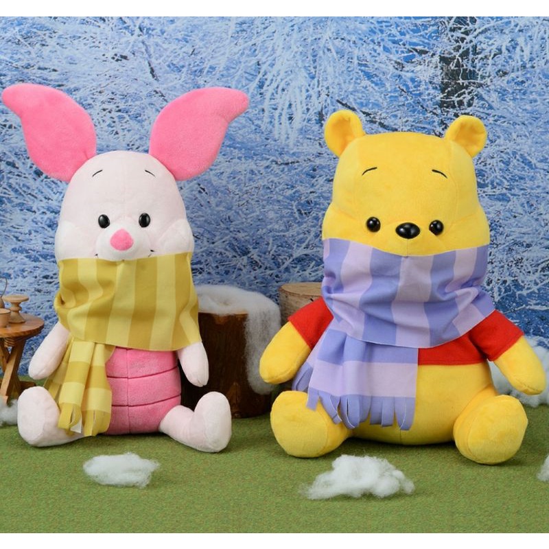 冬季圍巾 維尼 小豬 全兩種 小熊維尼 Winnie the pooh 正版日貨 玩偶娃娃