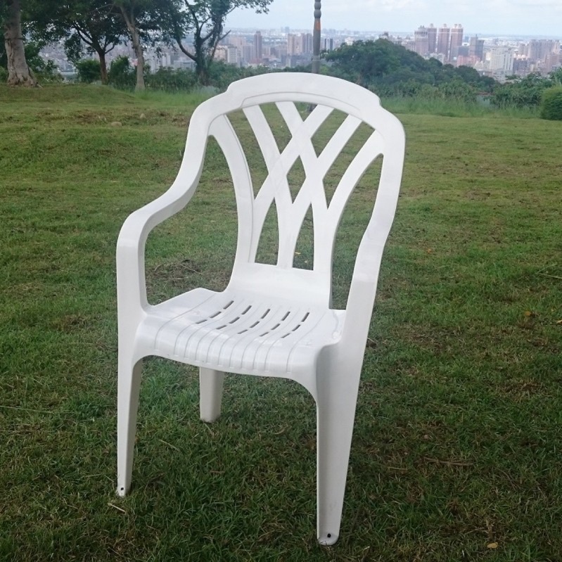 【BROTHER兄弟牌】台灣製高背塑膠椅白色/綠色4張入(高背設計腳底加止滑墊)-餐椅/塑膠椅/收納椅