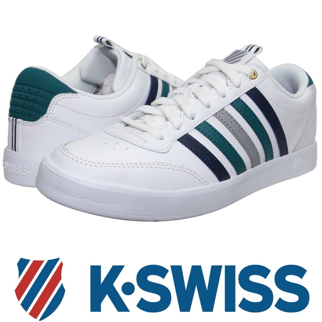 K-SWISS 05338-145 白色 Court Lite 皮質休閒運動鞋 輕量鞋底 特價出清 640K