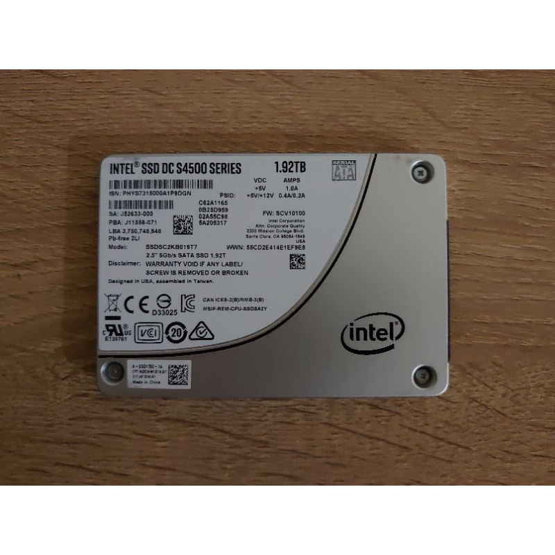 Intel SATA SSD S4500