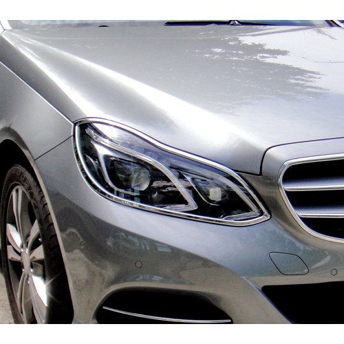 圓夢工廠 Benz S212 Wagon 13~16 E350 E400 E500 E63 鍍鉻銀 車燈框飾貼 前燈框