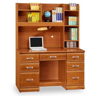 AHouse華克樟木色實木4.2尺書桌 寬126cm 免組裝免運費