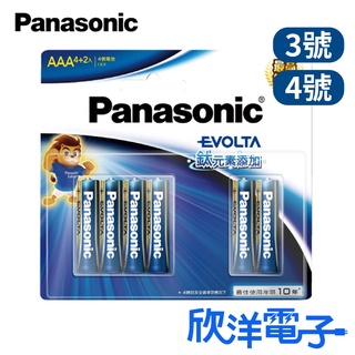 Panasonic 國際牌 電池 EVOLTA 3號AA 4號AAA 鈦元素 鹼性電池 1.5V 六入裝 適用各種電器