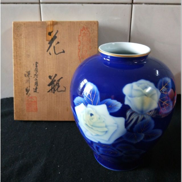 日本皇室御用深川製有田燒花瓶| 蝦皮購物