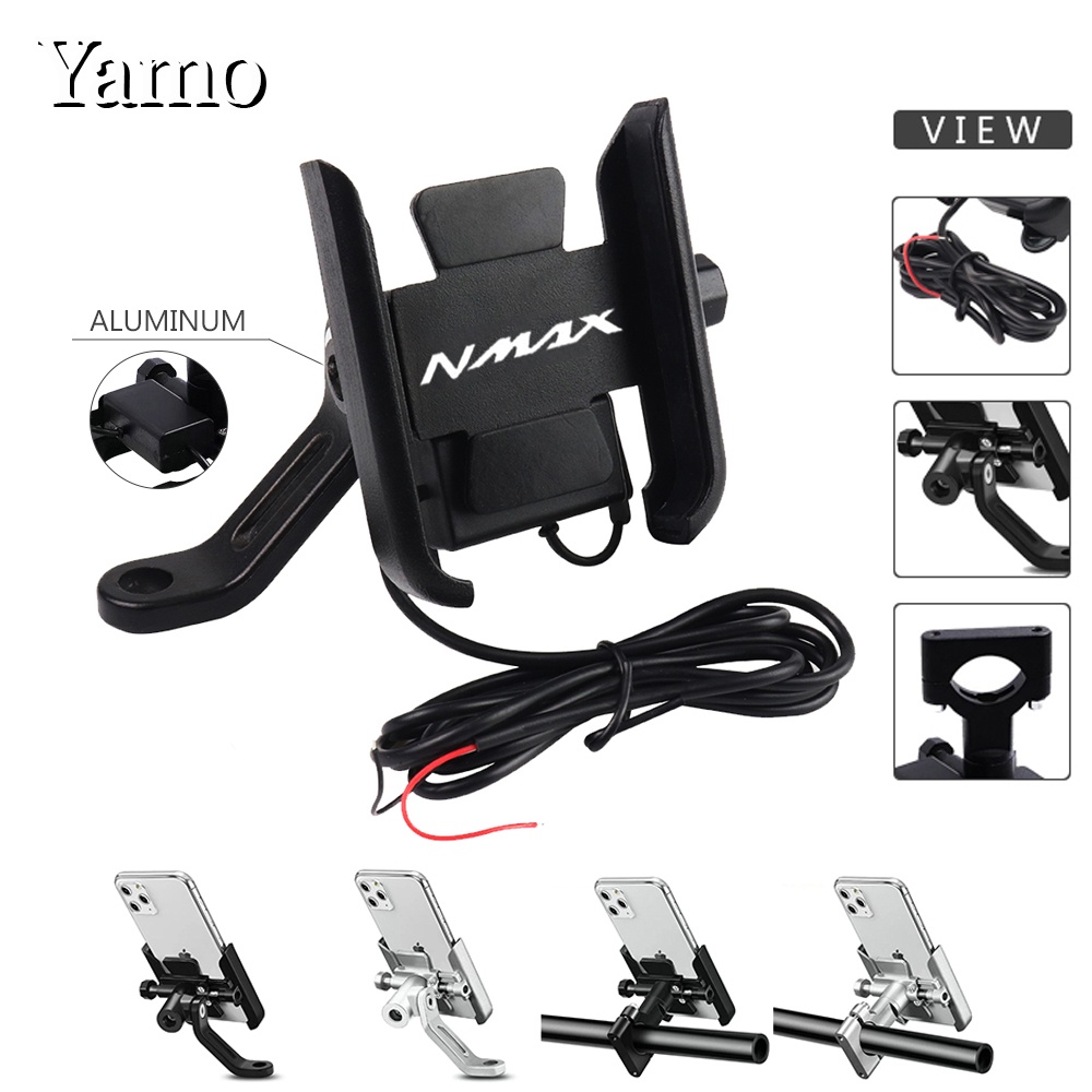 山葉 適用於雅馬哈 Nmax N-Max 155 Nmax125 2015-2025 摩托車車把後視鏡手機支架 Gps