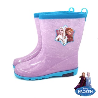【MEI LAN】冰雪奇緣 Frozen 安娜 艾莎 兒童 長筒 雨鞋 雨靴 止滑 防臭 台灣製 25497 紫色