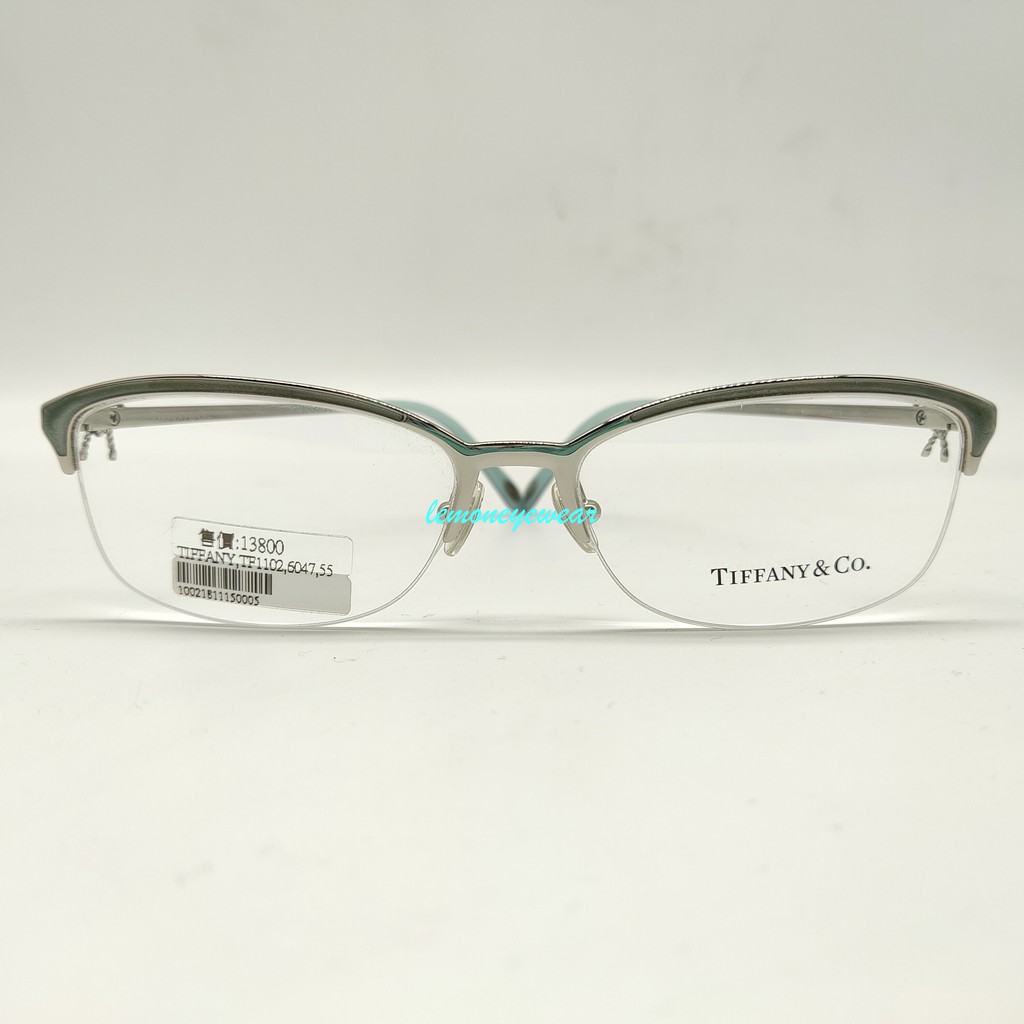 ✅⭐正品優惠⭐[檸檬眼鏡] Tiffany &amp; co tf1102 6047 蒂芬妮綠眉架半框 蝴蝶結鏡腳