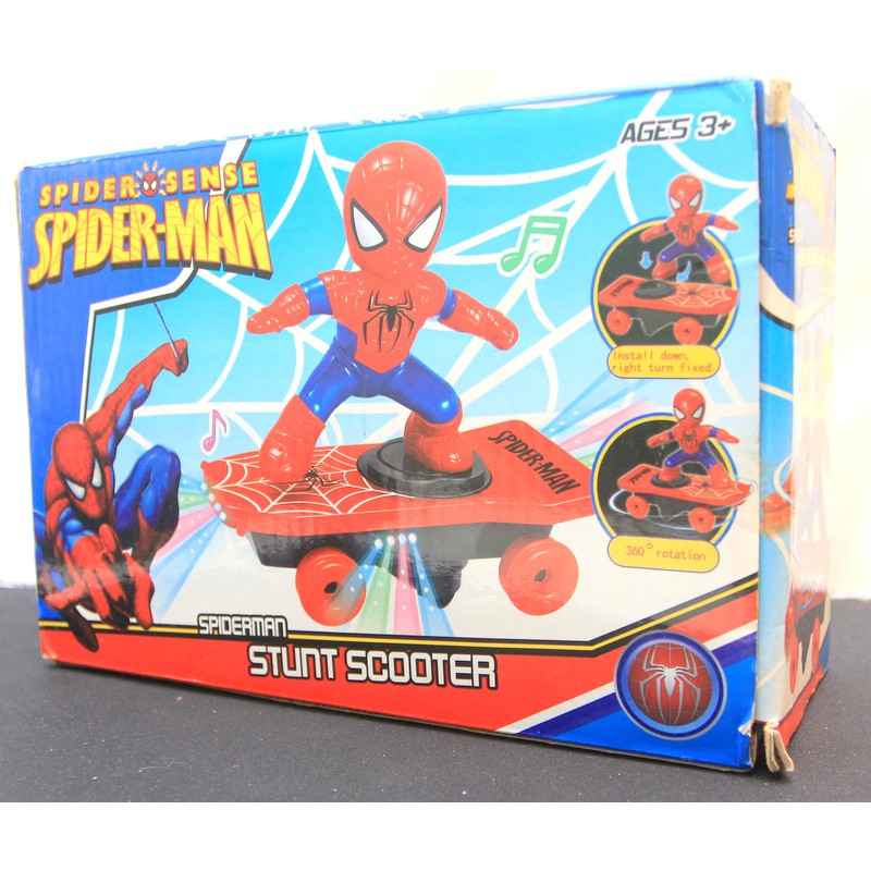現貨 兒童玩具 電動蜘蛛人滑板車 蜘蛛俠特技滑板手辦人偶