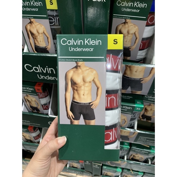 Calvin Klein男棉混紡平口褲3入組 美國尺寸S-XL 好市多代購