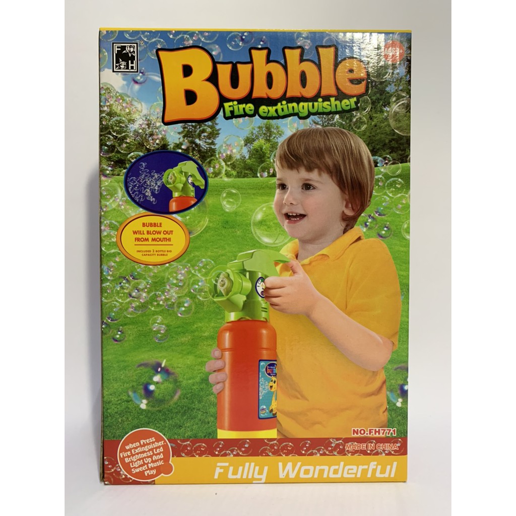 [現貨] 滅火器泡泡機 泡泡機玩具 自動燈光音樂泡泡機 電動泡泡