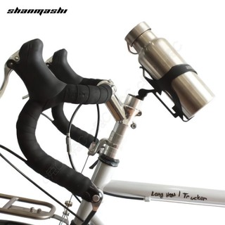 SHANMASHI-全新自行車把立轉接座：鋁合金水壺架轉換座 單車豎桿水壺轉接架 腳踏車水杯架轉接器 打氣筒延伸轉換器