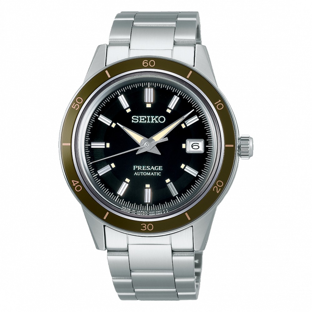 SEIKO 精工 60s PRESAGE 墨綠色面盤4R35-05A0G SRPG07J1 SK014