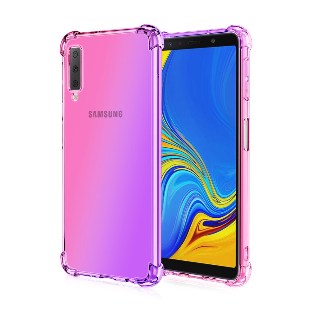 SAMSUNG 三星 Galaxy A7 A9 2018 A6 A8 + Plus 2018 J7 Pro 防摔彩虹 2