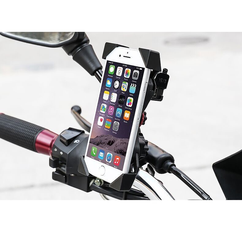 四力架 快速自鎖 機車腳踏車兩用手機支架 機車單車兩用手機支架 摩托車自行車手機支架