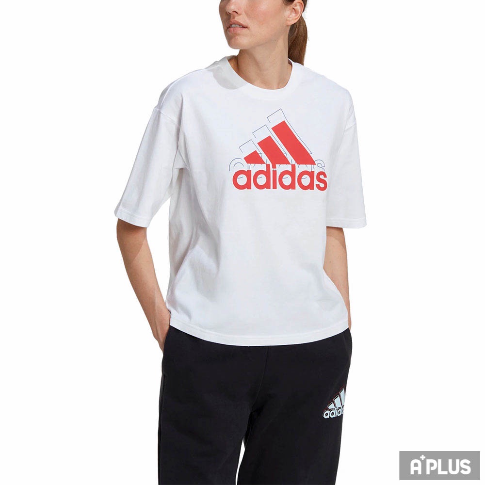 ADIDAS 女 W BLUV Q3 T G 短袖上衣 休閒 棉質 寬鬆 - HL4425