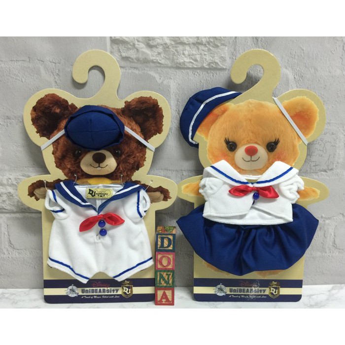 🌸Dona代購🌸日本迪士尼store限定 水手海軍風洋裝 套裝衣服 大學熊達菲雪莉玫 SS號 娃娃可穿 F14