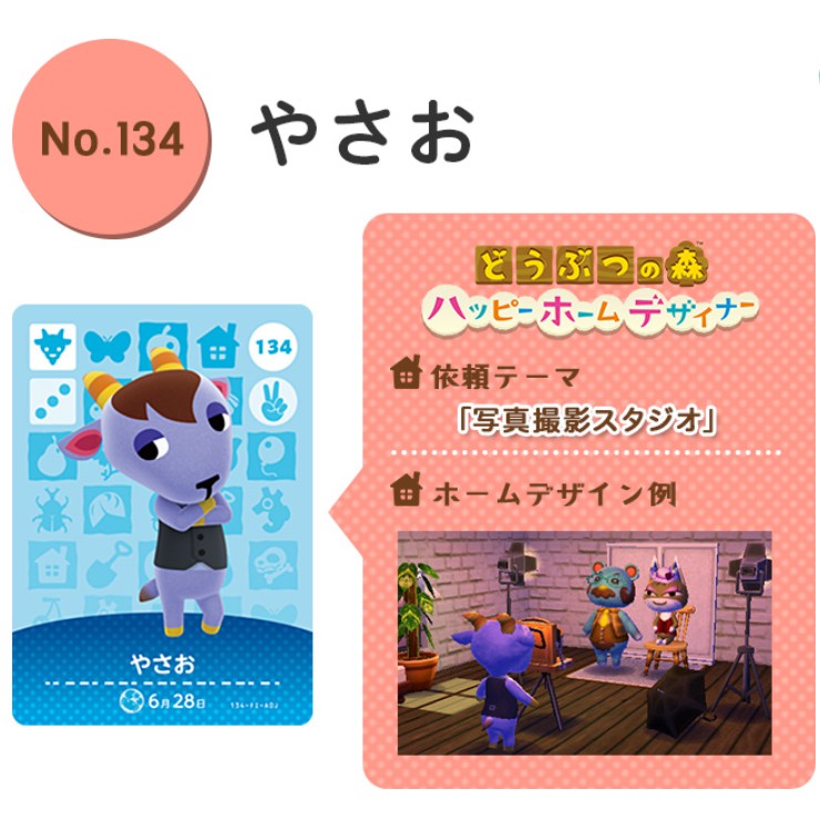 台灣現貨 日文 正版 動物森友會 動物之森 amiibo 卡片 No.134 Kidd 羊 文青