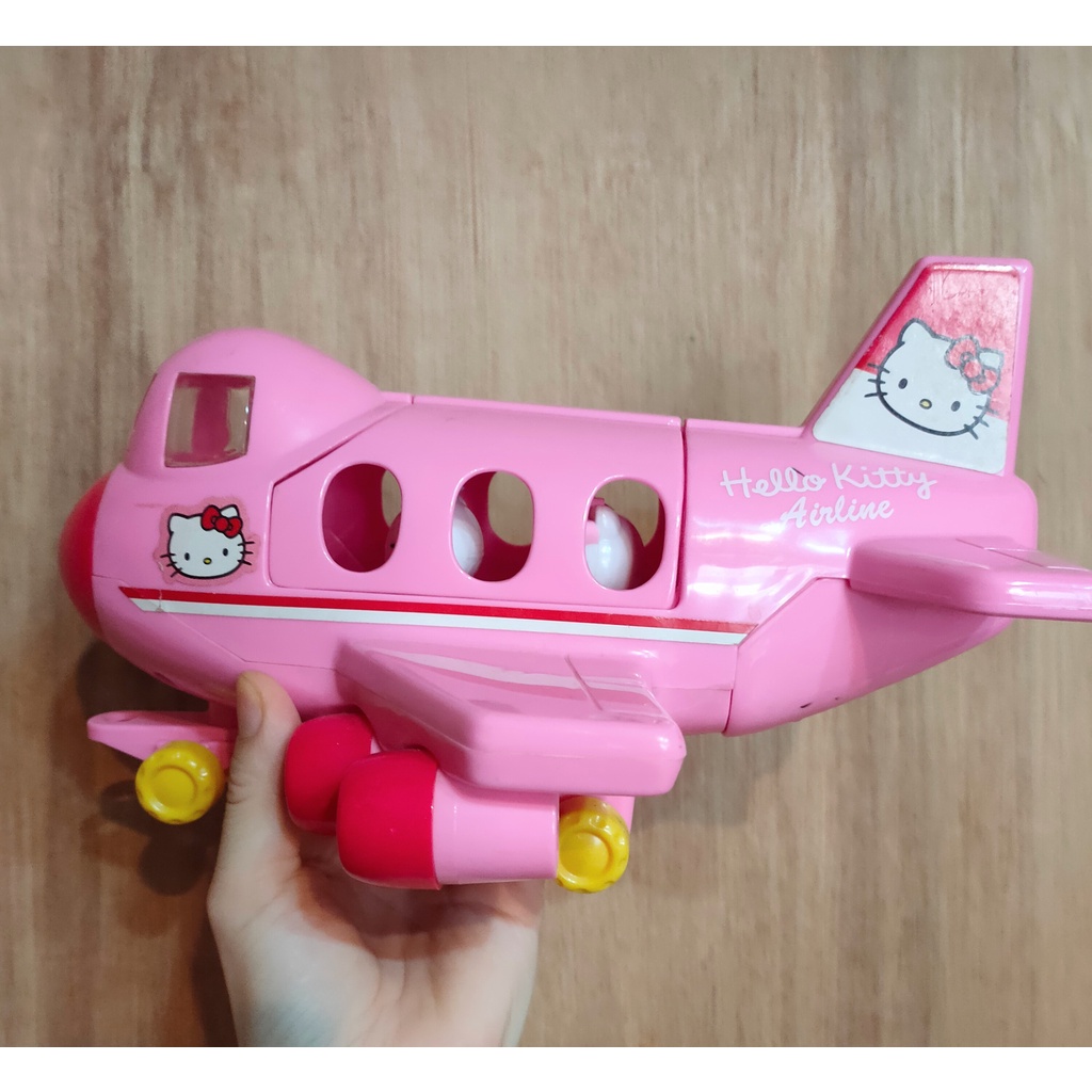 【凱蒂貓HELLO KITTY豪華客機造型飛機】幼兒童扮家家酒玩具 KT模型收藏 二手85成新 三麗鷗Sanrio過家家