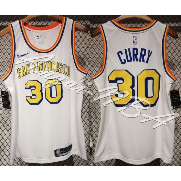 Anzai-NBA球衣 20年賽季Golden State Warriors金州勇士隊CURRY 復古白色球衣-全隊都有