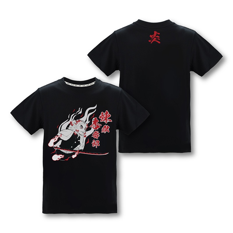 MUSE 木棉花 鬼滅之刃 煉獄杏壽郎 炎柱 燙銀T恤 短袖上衣 T-shirt