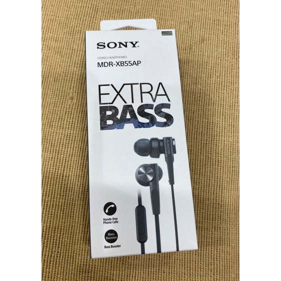 原廠正品全新保固中 SONY 重低音入耳式耳機 MDR-XB55AP黑色