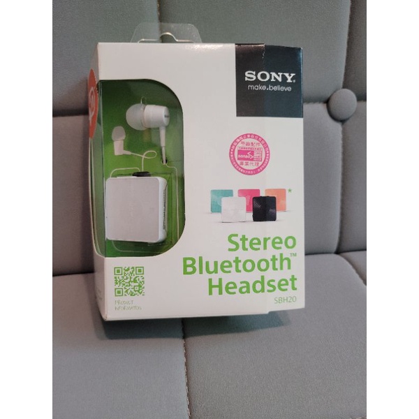 【全新】Sony SBH20 領夾式藍牙立體聲耳機 白色