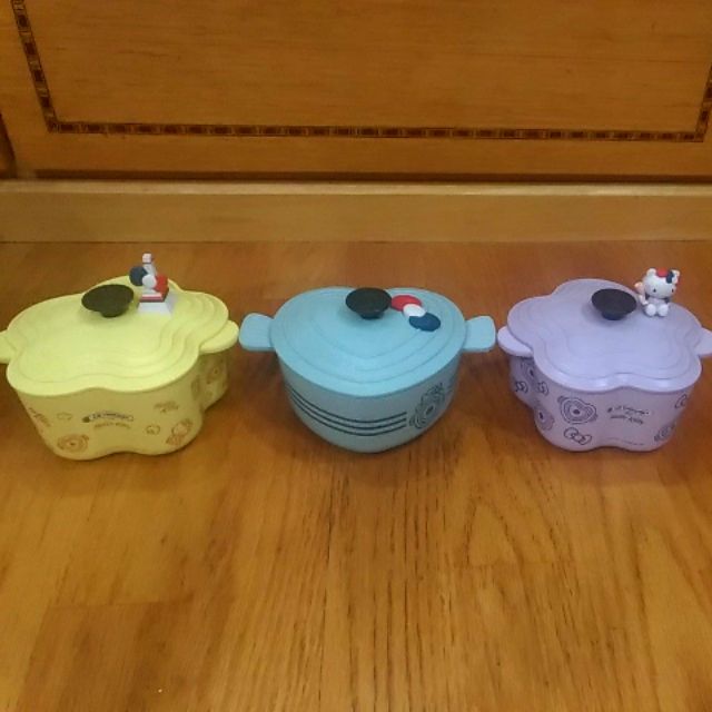 711 Hello Kitty X LE CREUSET 鑄鐵鍋造型餐具 竹纖維