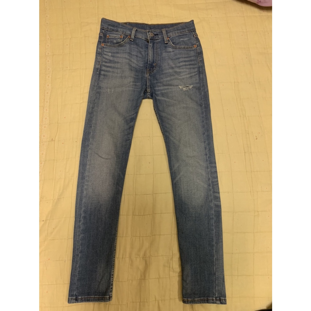 Levis 510 窄版牛仔褲 水洗 刷色 彈性單寧 原色 刀割 修身 素面牛仔褲 牛仔長褲 正品Levi's W29腰