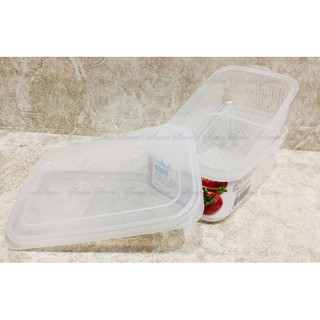 【商殿】 K595-1 日本 NAKAYA 雙層保鮮盒 600ml 冰箱收納保鮮盒 蔬果塑料密封盒 保鮮盒 瀝水盒