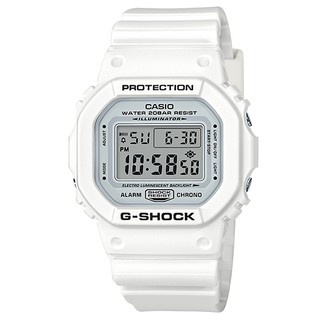 【柒號本舖】CASIO卡西歐G-SHOCK鬧鈴電子錶-白 / DW-5600MW-7 (台灣公司貨)