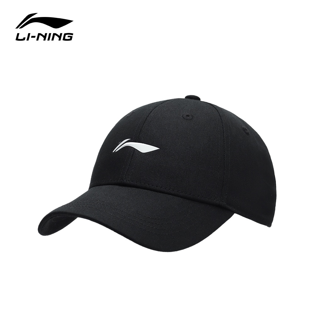 【LI-NING 李寧】運動生活 棒球帽 黑色 AMYS131-1