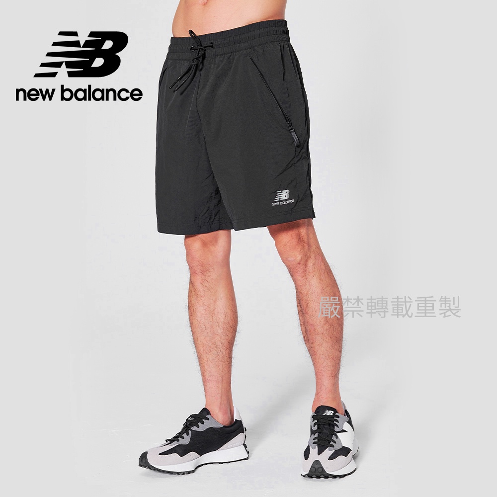 【New Balance】NB短褲_男性_黑色_AMS21500BK