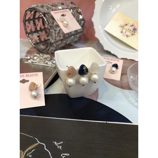 💜Princess Korea💜韓國正品GRAIN de BEAUTE&Aznavour氣質珍珠百搭時尚💗耳針耳環鋼針