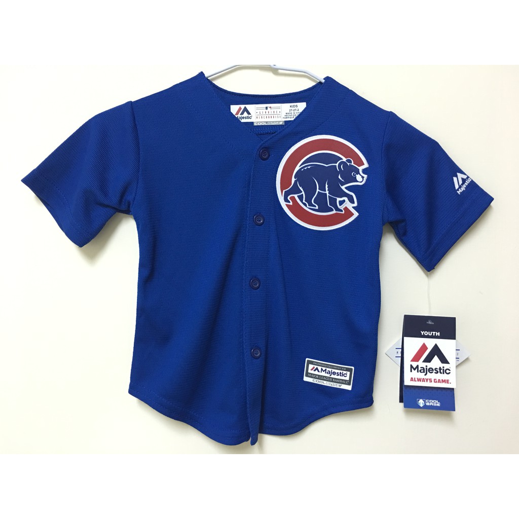 MLB 美國職棒大聯盟 芝加哥小熊隊 藍色 棒球衣 小童版 Majestic Chicago Cubs