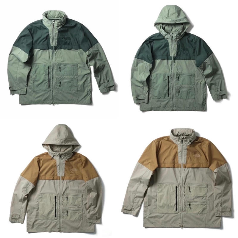 The north face UE Urban Sprawl系列先鋒設計拼色連帽防風外套