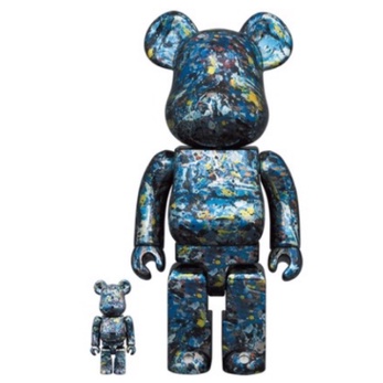 BE@RBRICK Jackson Pollock Studio CHROME 100％ 400％ 電鍍潑墨