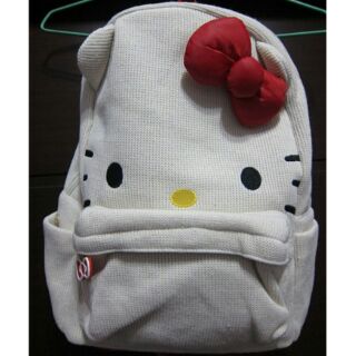 【棠貨鋪】日本限定 Hallmark Hello Kitty 秋冬款後背包 - 白