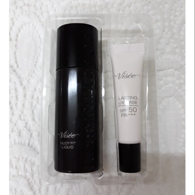 Visee清透裸粧粉底液限定組 粉底液 飾底乳 蝦皮購物