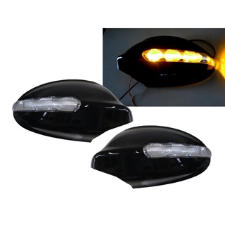 卡嗶車燈 適用於 BMW 寶馬 3-Series E90/E91 04-08 四門車/五門車 LED 後視鏡外蓋