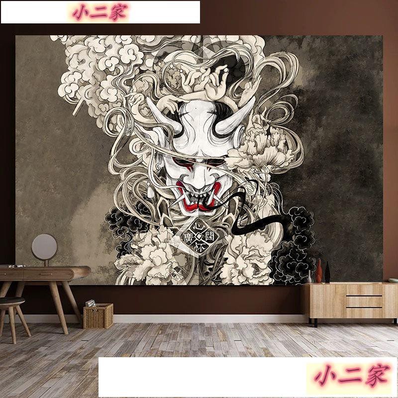小二家 日式浮世繪般若直播間背景布宿舍房間臥室裝扮裝飾掛布掛毯宿舍掛佈 蝦皮購物