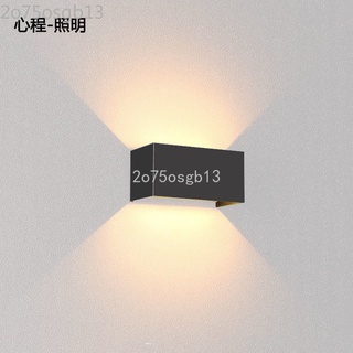 LED燈戶外壁燈 防水現代壁燈 簡約客廳壁燈 裝飾燈 床頭燈 超亮led調光上下調光雙頭壁燈 室外燈樓梯燈 過道燈陽臺燈