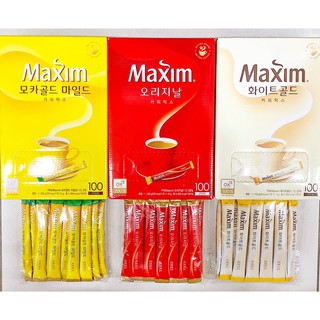 【韓國忠清南道】韓國Maxim 三合一即溶咖啡 摩卡/原味/拿鐵/減糖摩卡/阿拉比卡/低咖啡因/ 厚濃拿鐵 咖啡 隨身包